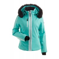 Nils Snowbird Faux Fur Jkt (Aqua/White) - 2026
